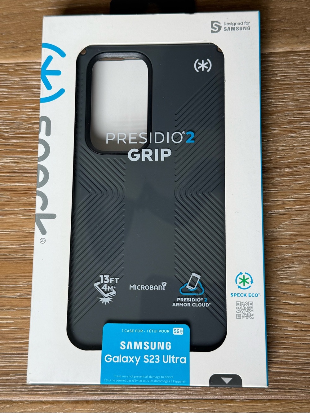 New Speck Presidio2 Grip Case for Samsung Galaxy S23 Ultra - Grey Gray